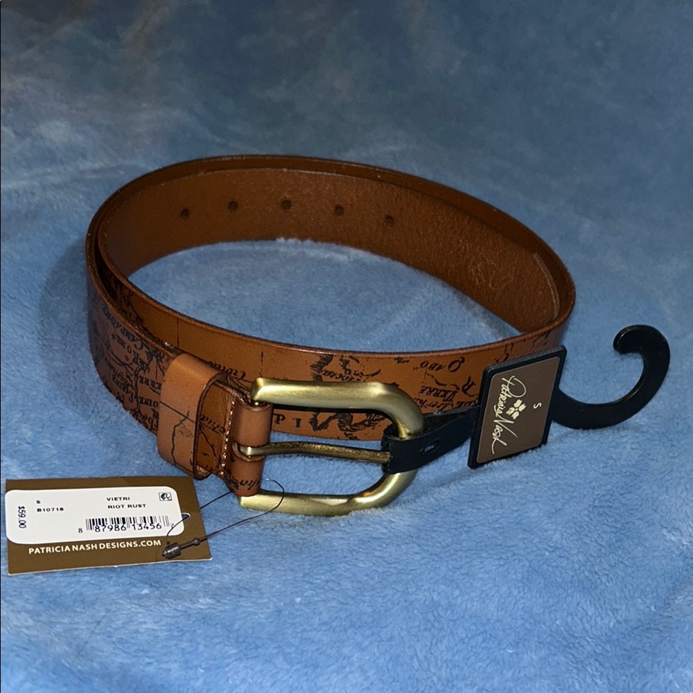 Patricia Nash Brown Leather Belt